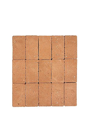 Revestimento Cerâmica Natural - Tijolinho Brick Ravena Rosato 6,3x11,5cm - 1m² (Salmão/Claro)