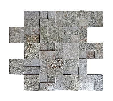Revestimento Pedra Natural - Luzzi 10x10cm, 10x20cm e 20x20cm - 1m² (Pedra Goiás Verde Premium)