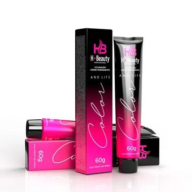 COLORAÇÃO HBEAUTY 60GR 7.34 LOURO NATURAL DOURADO ACOBREADO