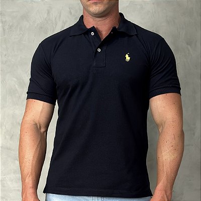 Camisa Polo* Azul Marinho - Custom Fit