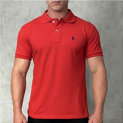 Camisa Polo* Vermelho - Custom Fit
