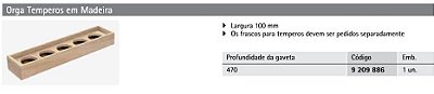 Orga Temperos em Madeira