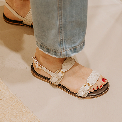 Rasteira Amalfi Off White Anas