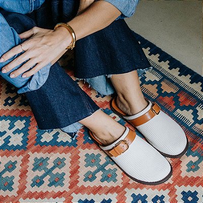 Clog Girassol Off White Anas