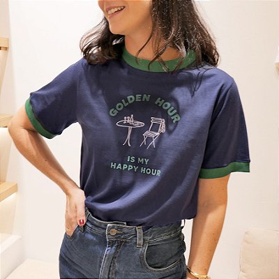 T-shirt Golden Hour Marinho Anas