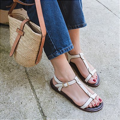 Rasteira Carolina Off White Anas