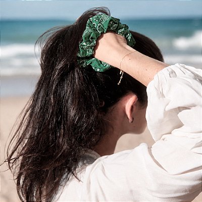 Scrunchie Bandana Verde Anas
