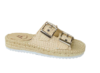 3050 Binken Rafia natural fio prata-altura 37mm