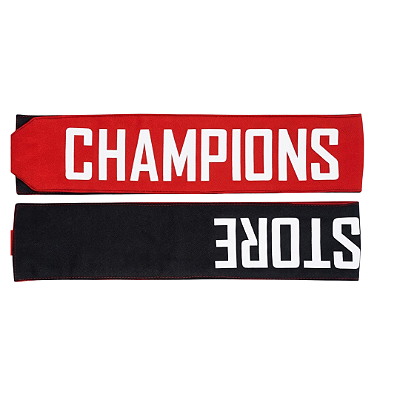 Munhequeira de Pano CHAMP Dual Face - Preto e Vermelho