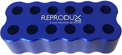 Bloco Metálico p/ Aquecimento de 12 Tubos "Tipo Eppendorf" até 2mL - Reprodux