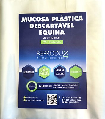 Mucosa Descartável Equina 26cmX80cm (Pct/25) - Reprodux
