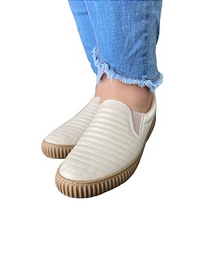 Tênis slip off-white matelassê