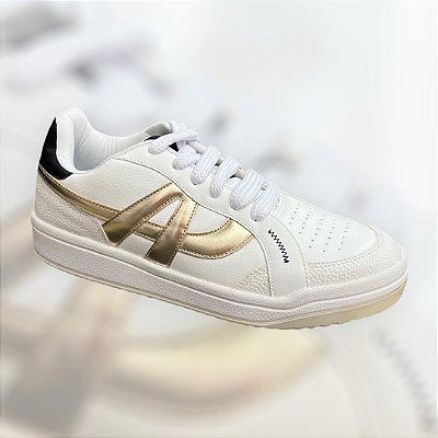 Tênis off white com ouro light