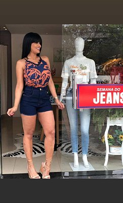 Short Jeans Feminino cintura alta