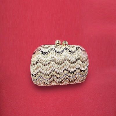 Bolsa Clutch Rafhia Estampada