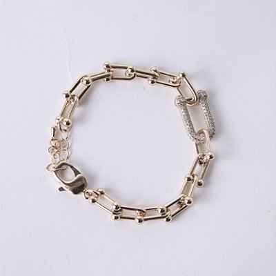 Pulseira Metal com Detalhe em Zircônia