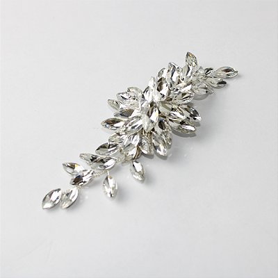 Prendedor Metal Pinça com Cristais