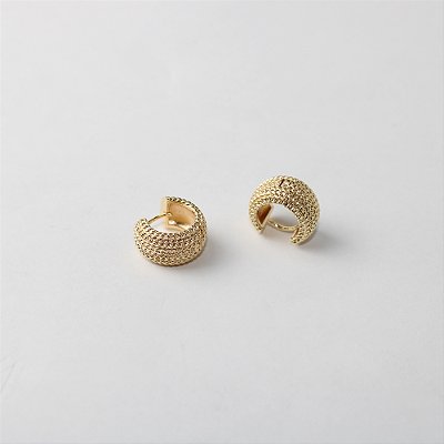 Brinco Metal Argola Zircônia