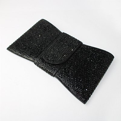 Bolsa Carteira de Festa Revestida em Strass