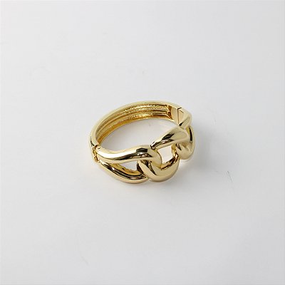 Pulseira Bracelete em Metal com Design de Elos