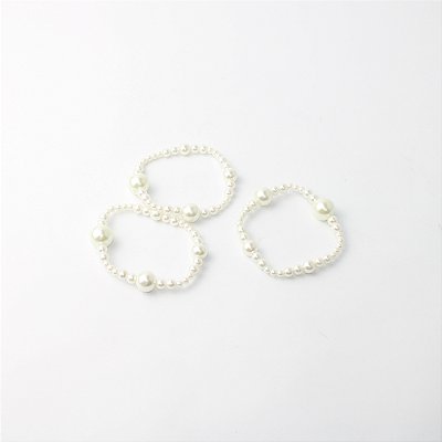 Kit Pulseiras de Silicone com Pérolas - 03 Unidades