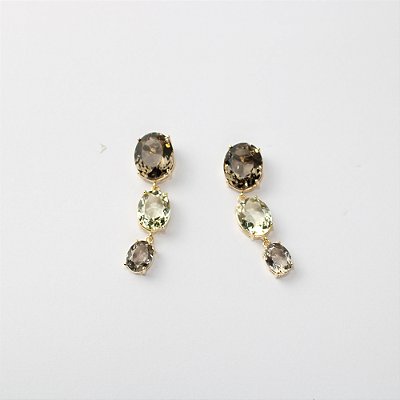 Brinco Folheado a Ouro com Cristais Fiszpan