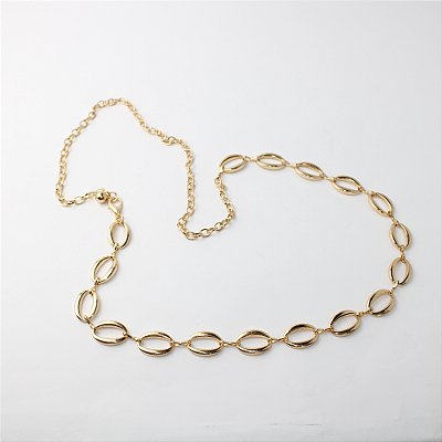 Cinto de Metal com Elos Ovais Vazados