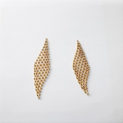 Brinco Metal Vazado Dourado