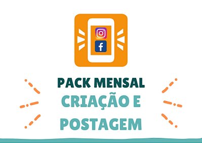 Pack MENSAL Marketing Básico - Criação e agendamento/ postagem de 2 posts por semana no feed do Instagram e facebook