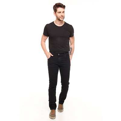 Calça Jeans PRS Comfort Preta Com Bigode 3D