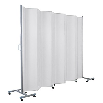 Biombo Sanfonado Hospitalar PVC Base Móvel 1,80m Light Plus - Branco