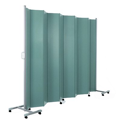 Biombo Sanfonado Hospitalar PVC Base Móvel 1,60m Light Plus - Verde