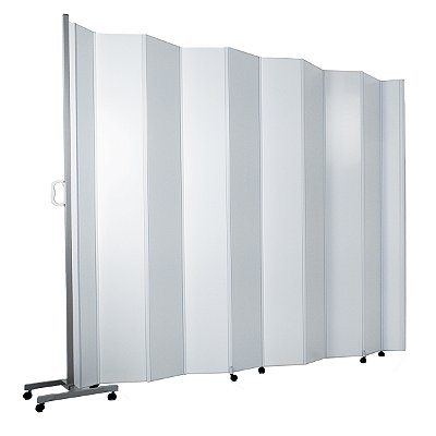 Biombo Sanfonado Hospitalar PVC Base Fixa 1,80m Light Plus - Branco