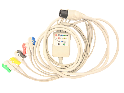 Cabo paciente 5 Vias Ecafix ECG 6 Compatível