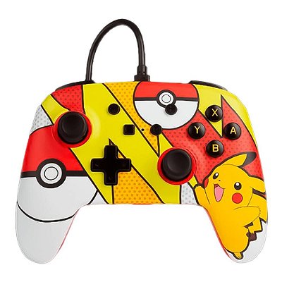 Controle PowerA Com Fio Pikachu Pop Art - Nintendo Switch