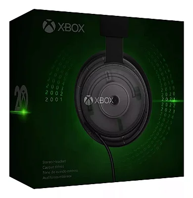 Headset Estéreo Com Fio Xbox Edição especial de 20º aniversário - Xbox Series X|S One Windows 10