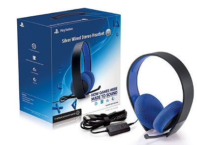 Headset Silver Wired Stereo - PS3\PS4