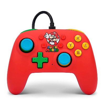 Controle PowerA Enhanced Wired Mario Medley - Nintendo Switch