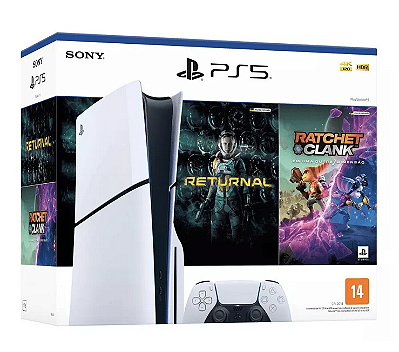Console PlayStation 5 Slim com 2 Jogos Returnal e Ratchet & Clank Seminovo  - PS5