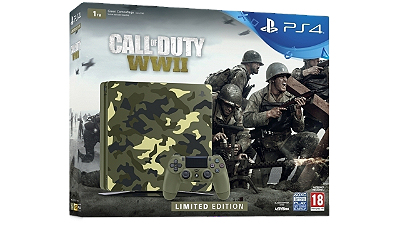 Console PlayStation 4 Slim 1TB Call of Duty WWII Bundle Seminovo - PS4