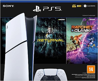 Console PlayStation 5 Slim 1TB Edição Digital com 2 Jogos - Sony