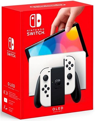 Console Nintendo Switch Oled 64gb + Cartão 256gb Branco Destravado Seminovo