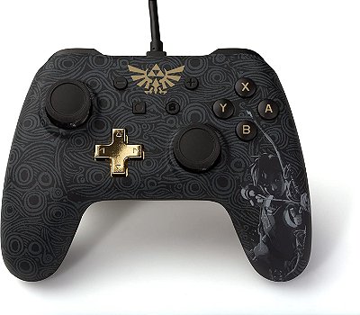 Controle PowerA Zelda Com Fio USB Seminovo - Switch