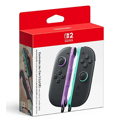 Controles Joy-Con 2 Roxo Claro e Verde Claro - Nintendo Switch 2