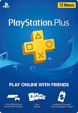 Cartão Playstation Plus Brasil 12 Meses (1 Ano) PSN BR