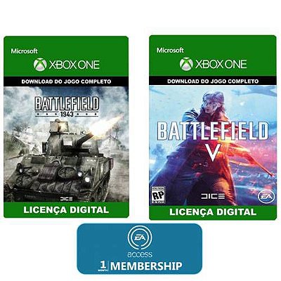 Battlefield 5 + Battlefield 1943 + 1 Mês Acess - Xbox One