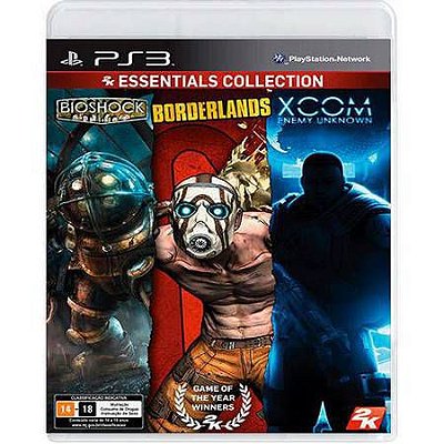 Bioshock + Borderlands + Xcom Enemy Unknown (2K Essentials Collection) Seminovo - PS3