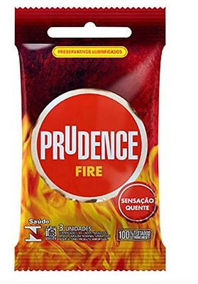 Preservativo Prudence Fire com 3 Unidades