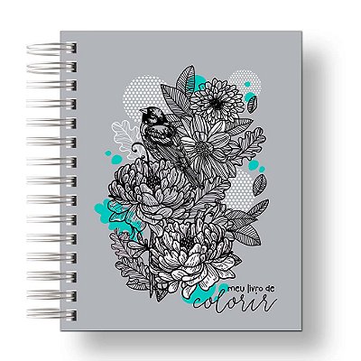 Livro para Colorir Adulto Cinza
