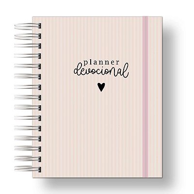 Caderno Devocional Feminino Listras Rosa Bebê